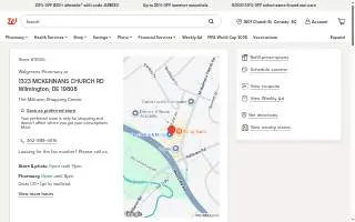 Walgreens Pharmacy of Pike Creek website