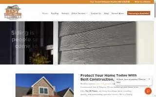 Best Construction, Inc. website