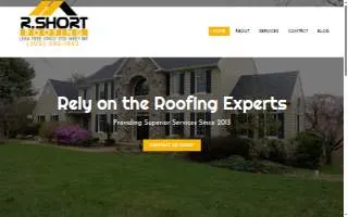 R. Short Roofing website