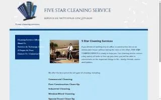 5-Star Cleaning Services website