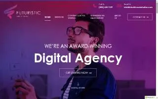 Futuristic Web Studios website