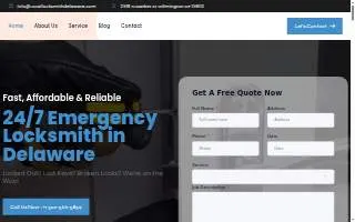 Local Locksmith Delaware website