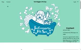 Tail Waggers Pet Spa LLC website