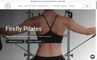 Firefly Pilates of Gainesville website