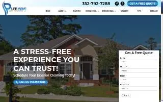 Pure Wave Exterior Cleaning LLC of Alachua website