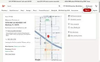 Walgreens Pharmacy of Alachua website