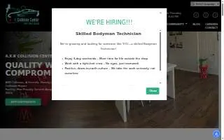 A.X.K. Collision Center website