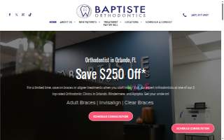 Baptiste Orthodontics website