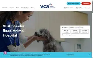 VCA Sheeler Road Animal Hospital website