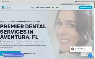 Aventura Dental Center website