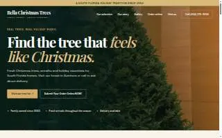 Bella Christmas Trees website