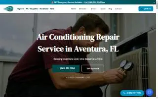 Experts AC Repairs Aventura Pros website