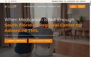 Synergy TMS – Advanced Mental Health of Aventura website