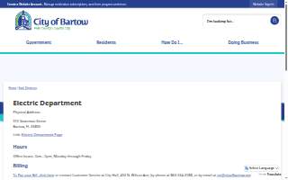 City of Bartow - Electric Department