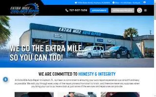 Extra Mile Auto Repair website