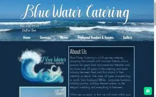 Blue Water Catering website