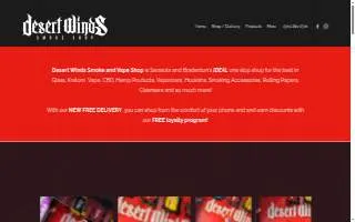 Desert Winds Smoke Shop website
