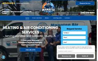 Manatee Air Heating & Cooling Inc website