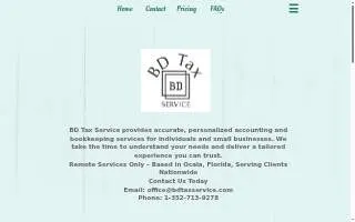 BD Tax Service website