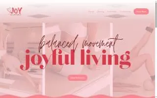 Joy Pilates and Wellness website