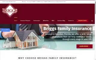 Briggs Family Insurance Services, INC. website