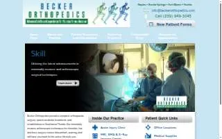 Becker Orthopedics website