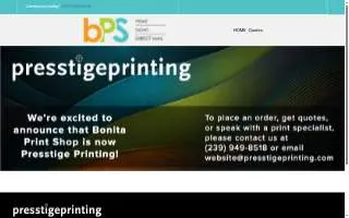 Bonita Print Shop website