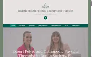 Holistic Health Physical Therapy and Wellness website