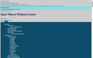 Quiet Waters Wellness Center website