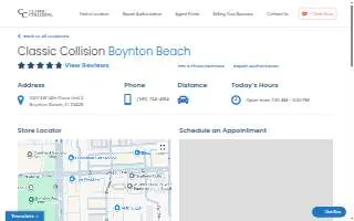 Classic Collision of Boynton Beach website