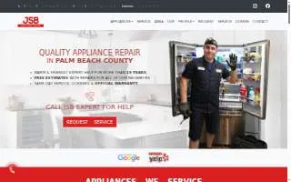 JSB Appliance Repair (Palm Beach County, FL) of Boynton Beach website