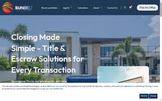 Sunbelt Title Agency of Boynton Beach website