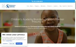 Children's Academy Brandon website