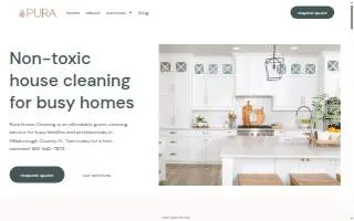 Pura Home Cleaning website
