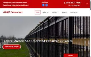 AARO Fence Inc website