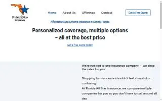 Florida All Star Insurance website