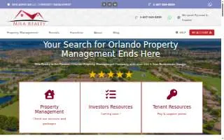 Mila Realty Property Management of Buenaventura Lakes website