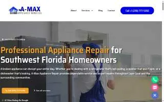 A-Max Cooling & Appliance Co. LLC website
