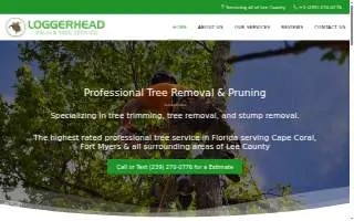 Loggerhead Palm & Tree Service website