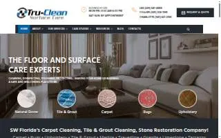 Tru-Clean Surface Care website