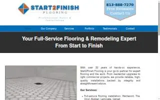 Start2Finish Flooring website