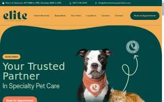 Elite Veterinary Specialists - Casselberry website