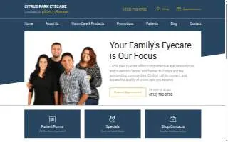 Citrus Park Eyecare website