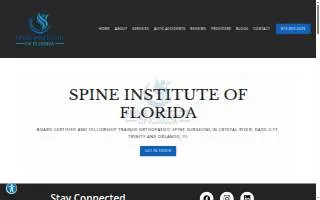 Spine Institute of Florida: M. Nicholas Perenich, DO website