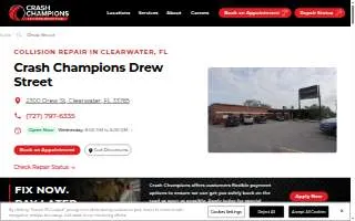Crash Champions Collision Repair Drew Street website
