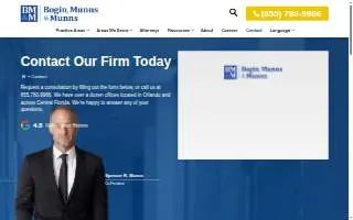 Bogin Munns & Munns Personal Injury & Car Accident Lawyers Clermont website