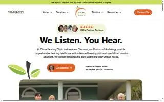 Citrus Hearing Clinic, LLC website