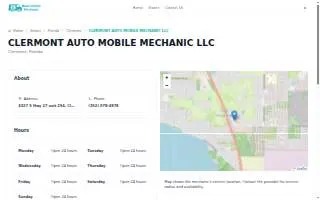 Clermont Mobile Mechanic website
