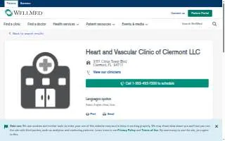 Heart & Vascular Clinic of Clermont website