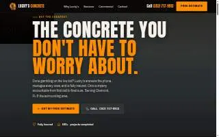 Luckys Concrete Clermont website